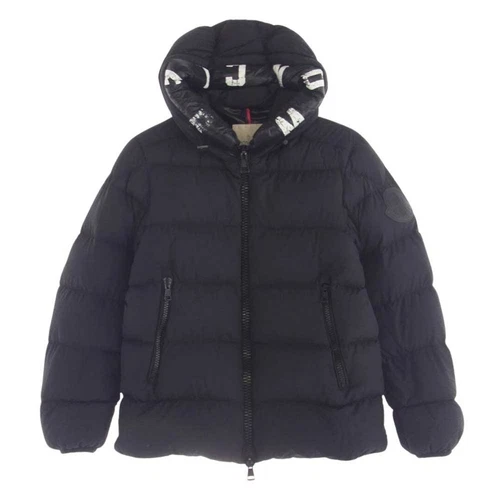 Piumino Moncler 19AW E20914131585 DUBOIS cappuccio logo nero 1 usato0