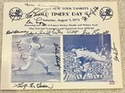 1974 Yankees Old Timers Signed Program Nice Autograph Hoyt Sewell Lopez Psa/Dna