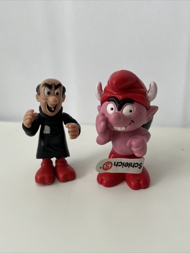 Gargamel und Teufel Schlumpf aus den Schlümpfen Schleich Konvolut selten