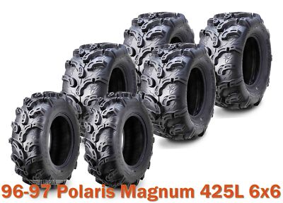96-97 Polaris Magnum 425L 6x6 Set 6 ATV tires 25x8-12 & 25x11-10 Ultra Mud