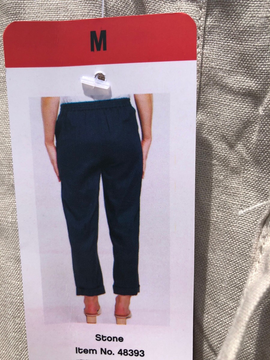 Ladies Linen Advent Pants With draw String Waist, Roll Up Or Down