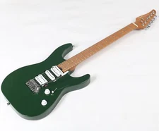 Gift Electric Guitar ST Style H-S-H Pickups Green Color FR Bridge Dots Inlay