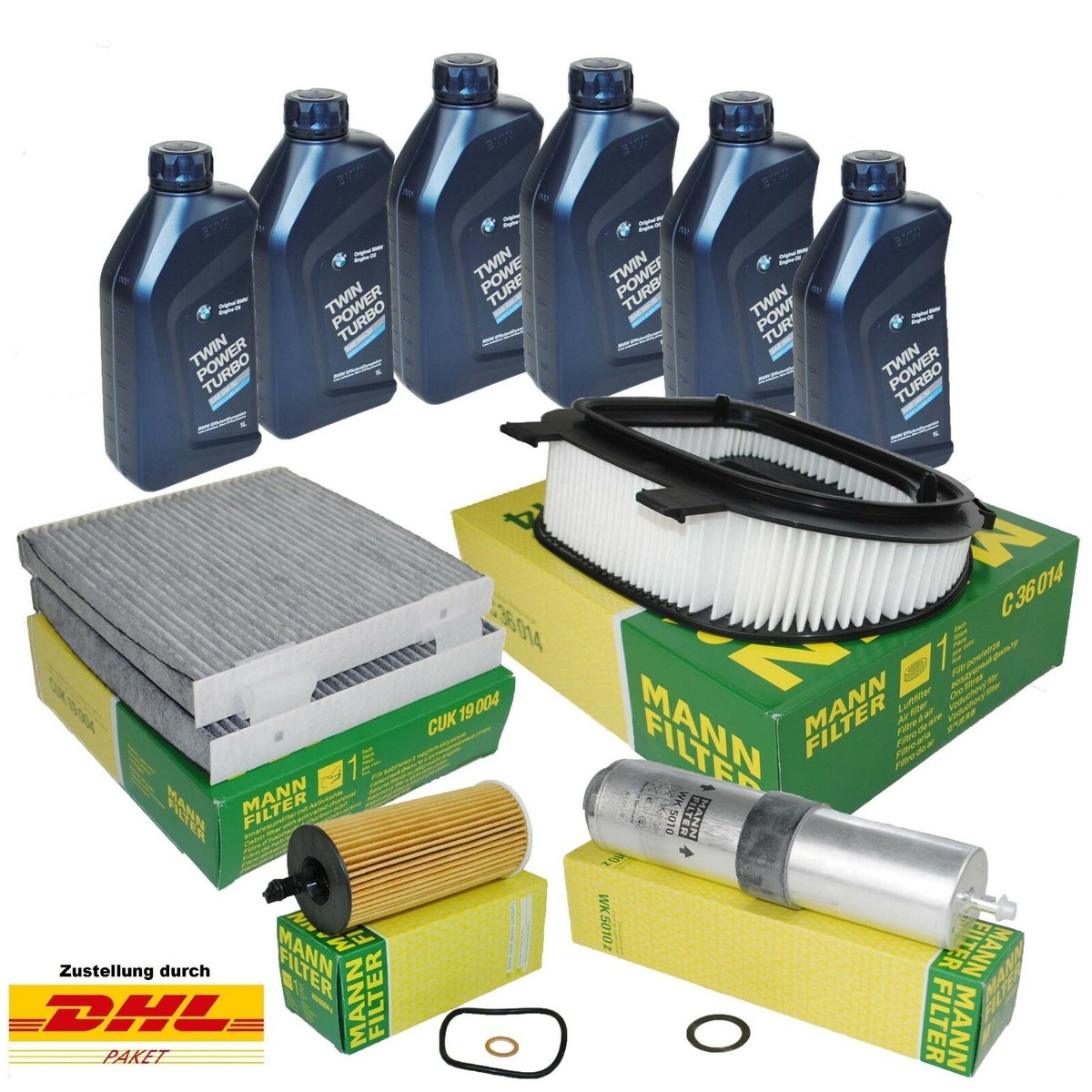 Produktbild von MANN INSPEKTIONSPAKET MOBIL 1 5W-30 MOTORÖL Passend Für AUDI A4 B8 Q5 8rb Tdi