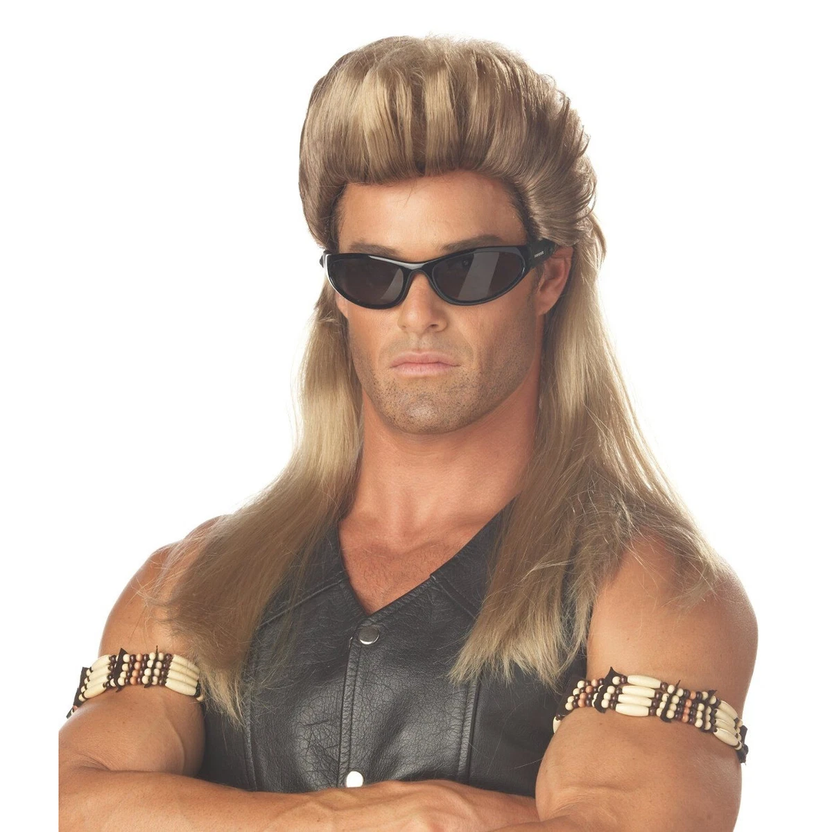 Bounty Hunter Mullet Wig Dog The Bail Enforcer TV Show 80s Mullet