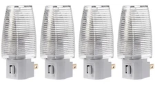 Plug in Night Light with Manual On/Off Switch - Includes 4W Bulb | 4 Pack