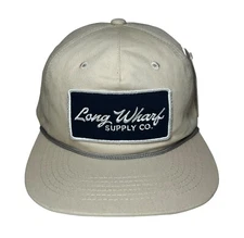 Long Wharf Supply Co. Strapback Patch Rope Hat NWT