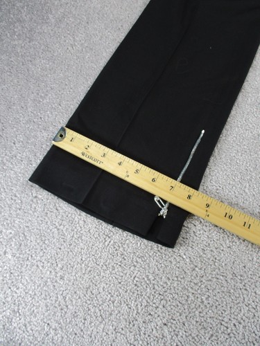 Escada Dress Pants Womens 38 Us 8 Black Wool Silk Blend Straight Leg * - Picture 5 of 13