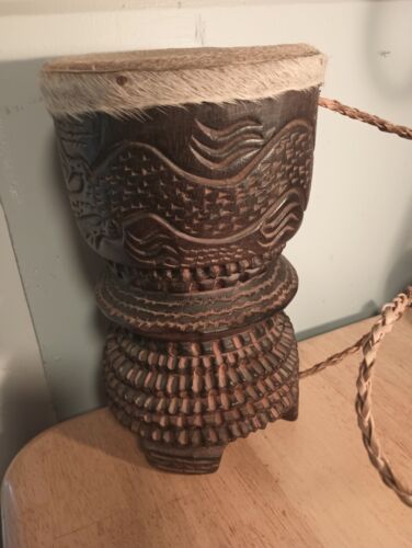 Tambor de mano Djembe tallado a mano - Imagen 10 de 11