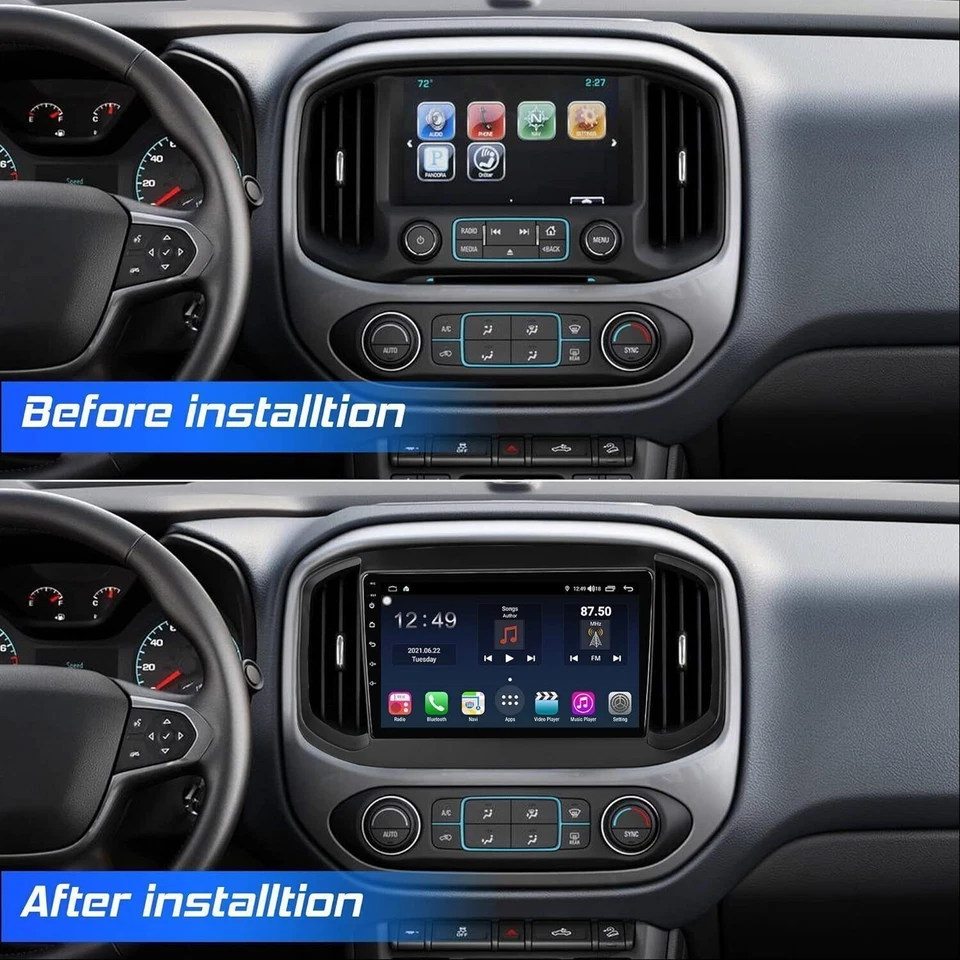 For Chevrolet Colorado 2015-2019 Android12 Car Stereo Radio GPS Navi Player WIFI Foto 3 de 4