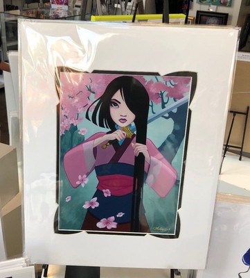 Disney Wonderground Mulan Short Hair Deluxe Print By Leilani Joy