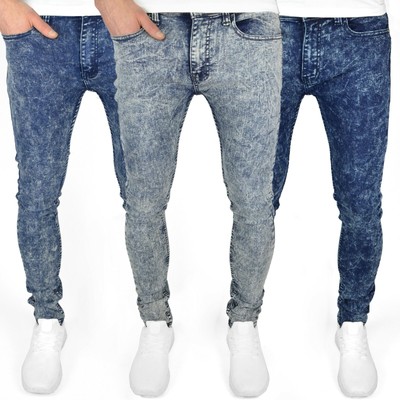 Soulstar Mens Skinny Stretch Marble 