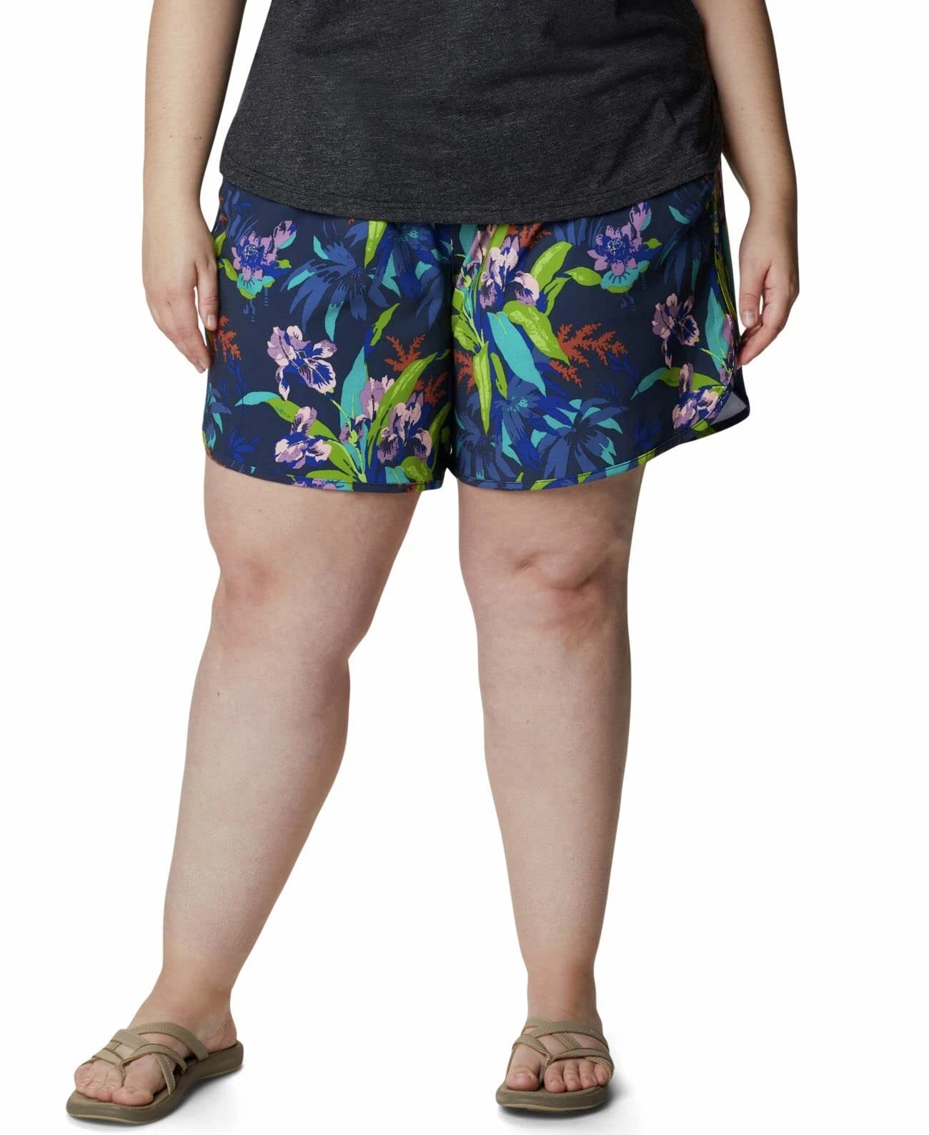 Columbia Women Bogata Bay Printed Stretch Shorts Multi Plus Size 2X