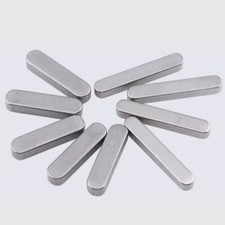 304 Stainless Steel - Rounded Machine Keys Flat Parallel Key Pins M5 M4 M5 - M12