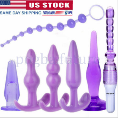 Massager-Vibrator-G-spot-Anal-Beads-Butt-Plug-Purple Sex-Toy for Men Women  | eBay