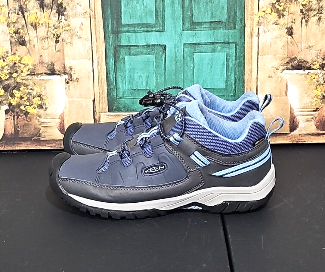 Scarpe da trekking Keen Targhee basse impermeabili per ragazzi blu 1022922 taglia 6