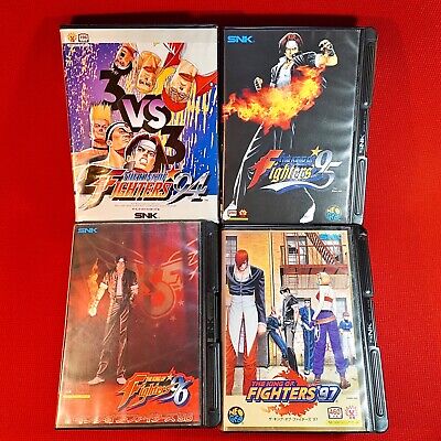 AES King Of Fighters Neo Geo Lot 4 Set 94 95 96 97 Figure ROM KOF SNK  Genuine JP