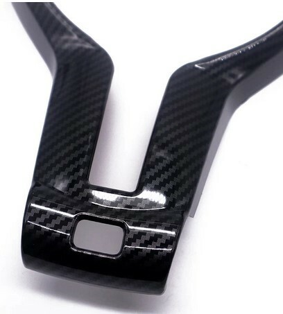 BMW Carbon Fiber Interior Steering Wheel Cover Trim F20 F30 F31 F32 F34 - Picture 2 of 3
