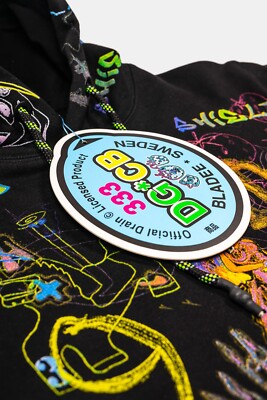 Claire Barrow X Bladee 333 Exstasia Black Colored Hoodie Size XL