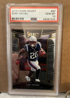 ◆ ミーニ 2018 Panini Select Sony Michel Rookie RC #87 PSA 10 ZXMNZX | eBay