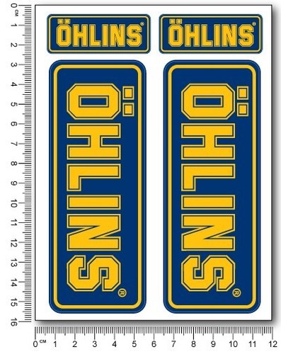 fork shock Laminated stickers decals graphics for Ohlins aprilia kawasaki ducati - Picture 3 of 3