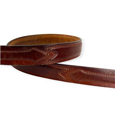 Vintage Jordache Leather Belt Vintage Jordache Leather Solid Brass Buckle Belt 34 main image 3