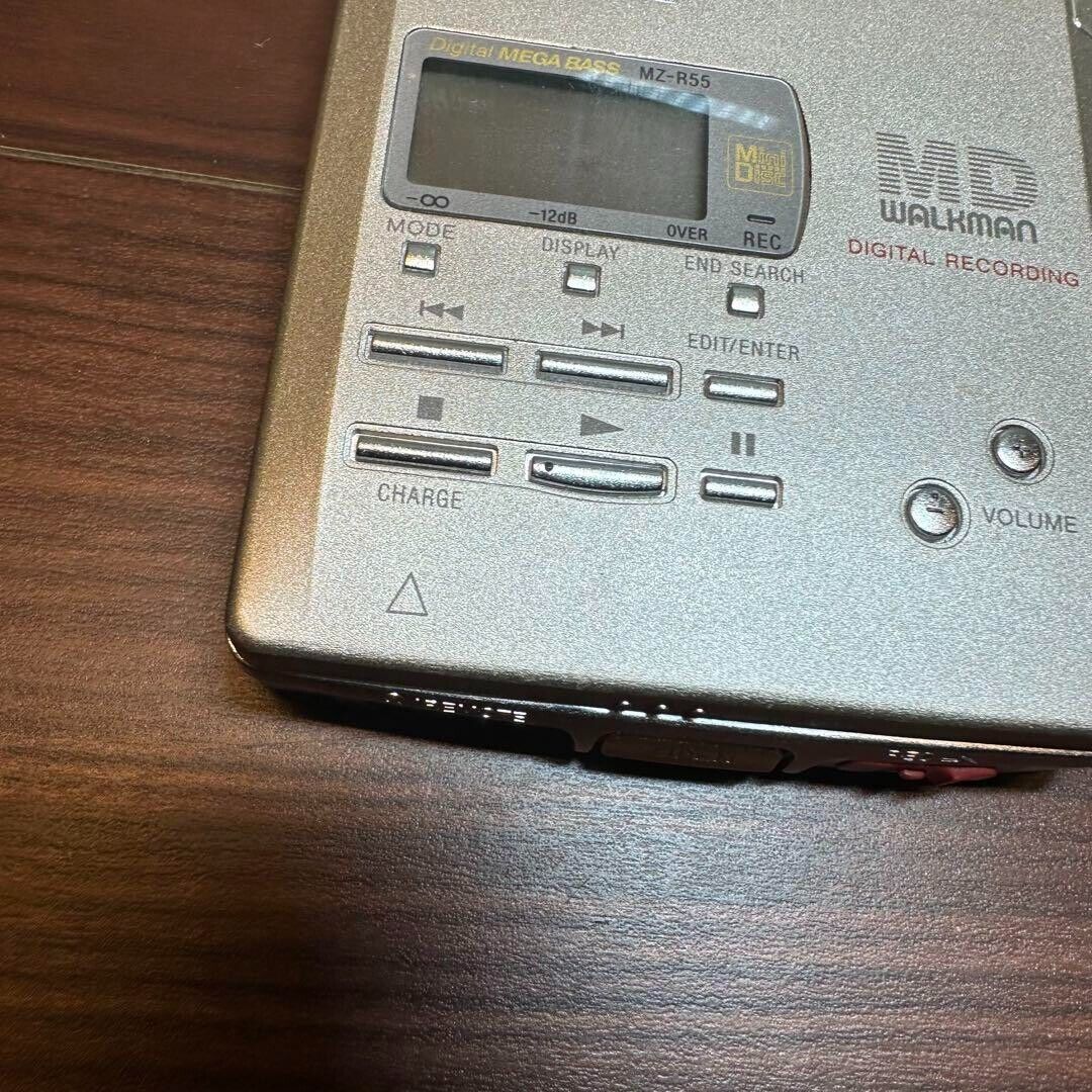 ポータブルプレーヤー MD Walkman MZ-R55 SONY MZ-R55 MD Walkman Portable Minidisc Recorder with power