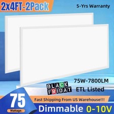75W 7800 LM 2x4 LED Drop Ceiling Light Panels, 2x4 FT Recessed LED Panel Lights