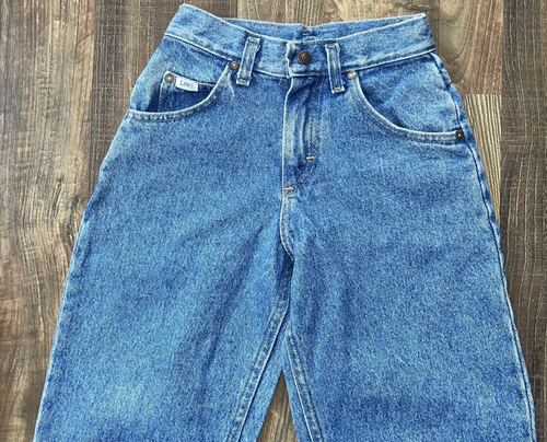 Vintage Lee Blue Jeans Kids Size 10 REG. W21 L25 Made in USA - Picture 5 of 9