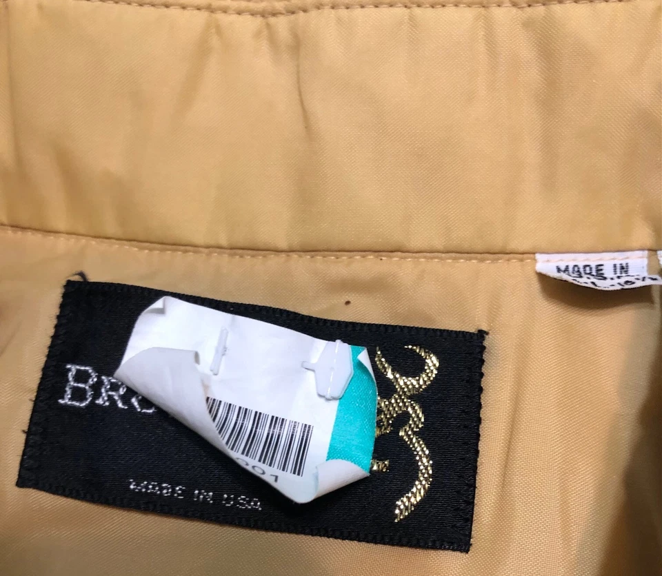 Browning Long Sleeve Button Down Shirt Size 16 l 16 1/2 Tan  Fleece - Image 4 of 4