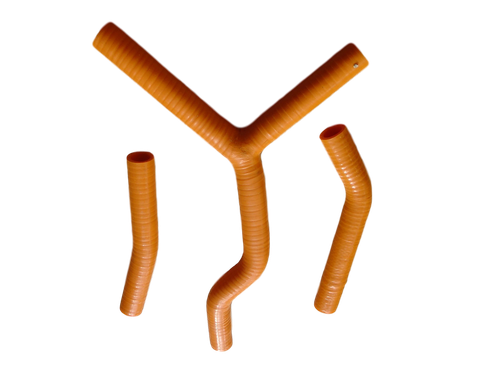 Kit Tuyaux Radiateur Silicone Pour KTM 200/250/300 EXC/XC (2004-2007) - Orange, Résiste -60°C à +260°C - 8