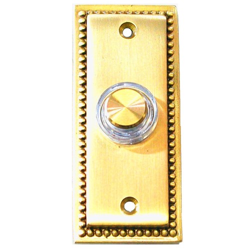 Friedland Illuminated Wired Solid Brass Door Bell Chime Push Button