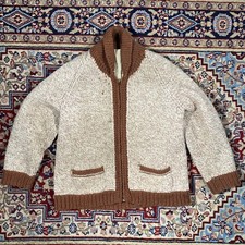 1950s Cowichan Wool Sweater Size Small Vtg