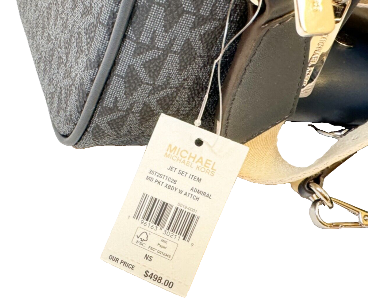 MICHAEL KORS JET SET ITEM MEDIUM POCKET CROSSBODY BAG TECH
