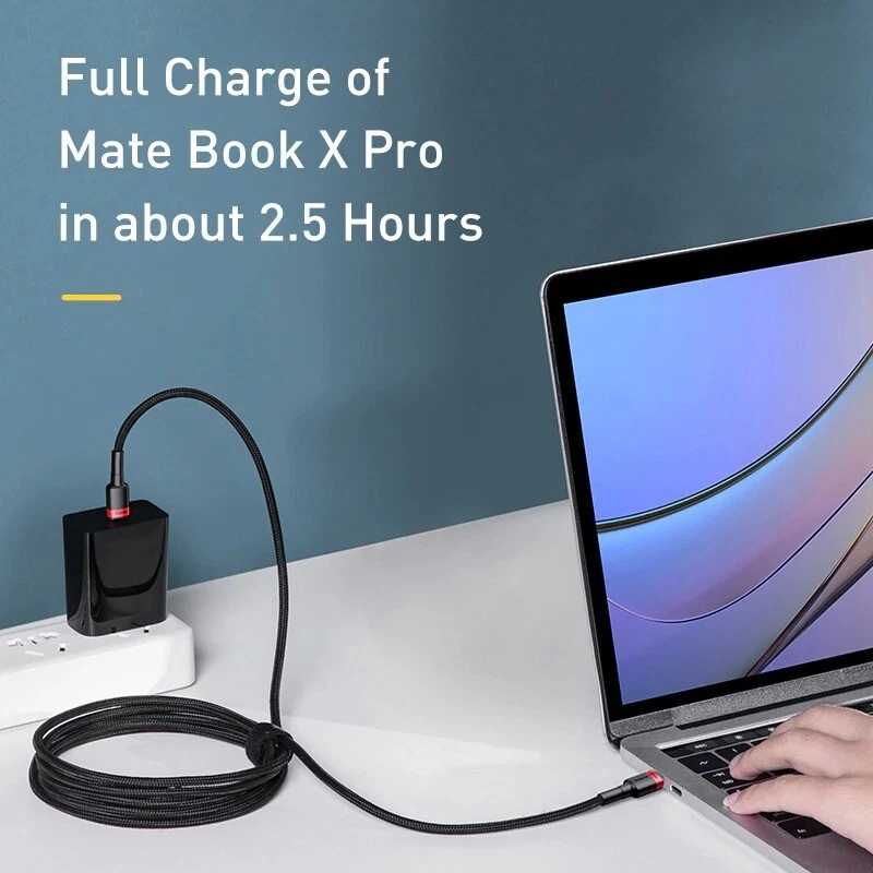 USB Type C 100W Fast Quick Charging Cable Charge to Xiaomi Redmi Note 8 Pro Mac - Image 3 of 4