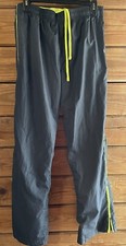 Danskin Now Workout Pants Size Large 12-14, Grey with Green Accents Running