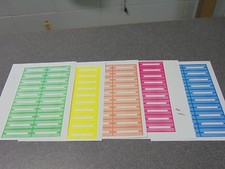 100 Mixed Color Blank Juke Box Labels Jukebox.  45rpm.