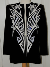 Bob Mackie Couture Black Silk Evening Jacket Rare Vintage 1980's Size 8