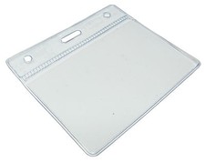 Clear ID Card Plastic Conference Pocket Pouches or Coloured Topped Pockets