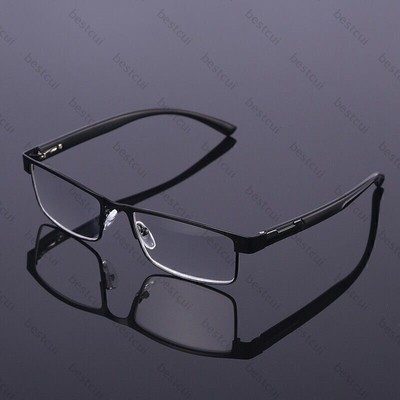 3 Paare Herren Metall Rechteck Federscharnier Lesebrille Lesehilfe + 1,0 ~ 3,5 D