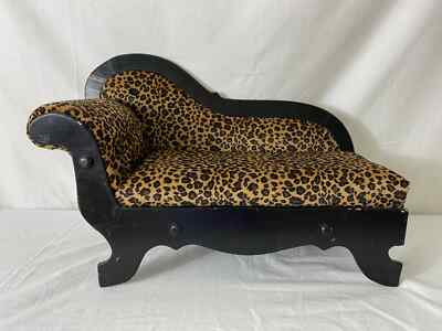 Gorgeous Leopard Print Velvet Fainting Couch for Dolls Good Condition, Used 