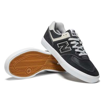 NM574VCB] Mens New Balance NUMERIC 574 VULC 'BLACK GREY' | eBay