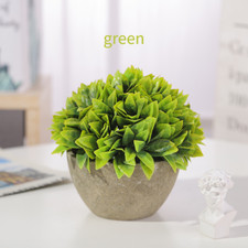 Simulation Potted Plant Fake Flower Bonsai Artificial Grass Ball Home Decor