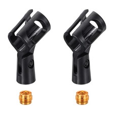 2Pcs Hollow Square Microphone Clip with 5/8" Male to 3/8" Female Screw Adapter