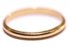 14k yellow gold milgrain 2mm wedding band ring 1.4g solid 6.5 estate vintage