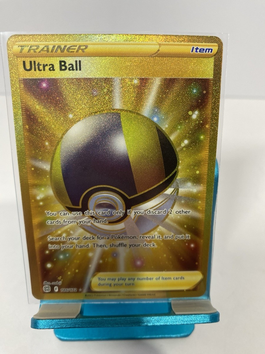 Pokemon Ultra Ball Gold Card #186/172 Secret Rare Brilliant Stars