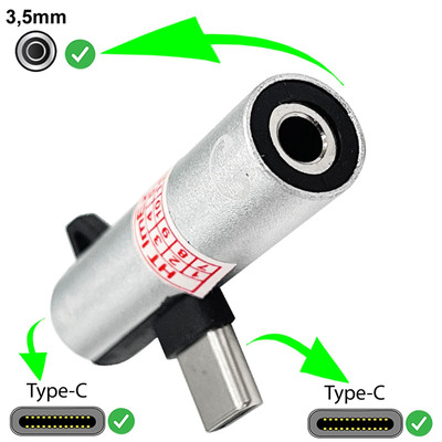Silber 2 IN 1 Typ C USB Zu 3.5mm Aux Audio Kopfhörer Adapter Lade anschluss