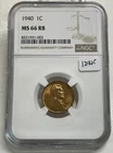 1940 Lincoln Wheat Cent / Penny 1c NGC MS 66 RB US Coin