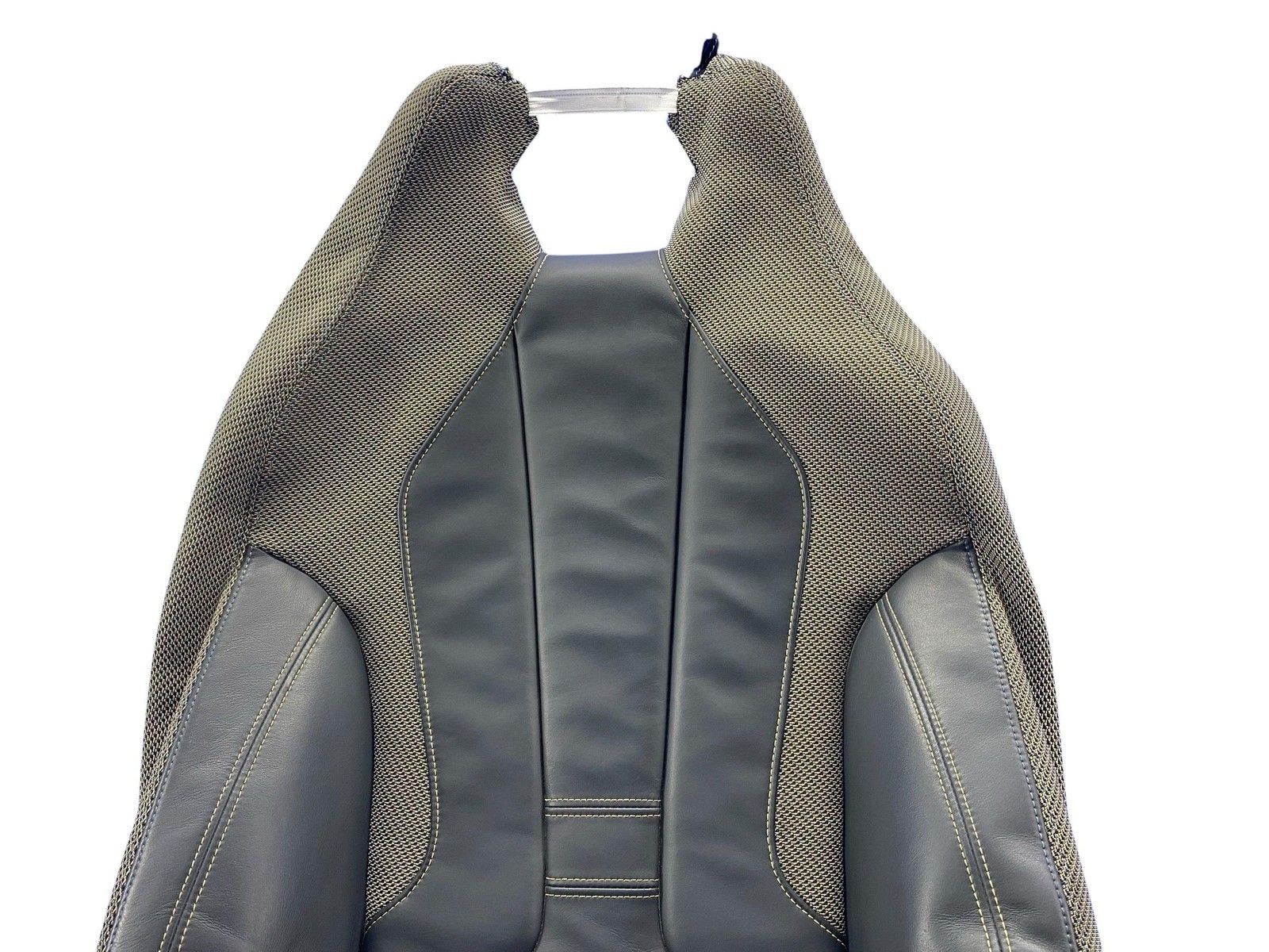2014-2019 BMW I8 FRONT RIGHT UPPER SEAT CUSHION W/ BAG GRAY LEATHER OEM