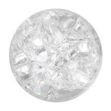 30mm/1.2" Crystal Sphere Ball Ice Cracked Glass Solid Ball for Decoration, Clear