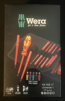 WERA 05006611001 Kraftform Kompakt VDE 17 Universal 1 Tool finder, 17 pieces